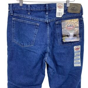 Blue Ridge Wrangler Regular Fit Jeans Mens‎ 36x34 New Dark Wash Denim NWT